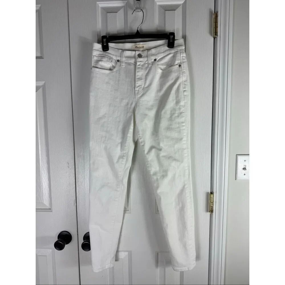 Madewell Womens 9 Inch High Riser Skinny Skinny White Jeans Size 28